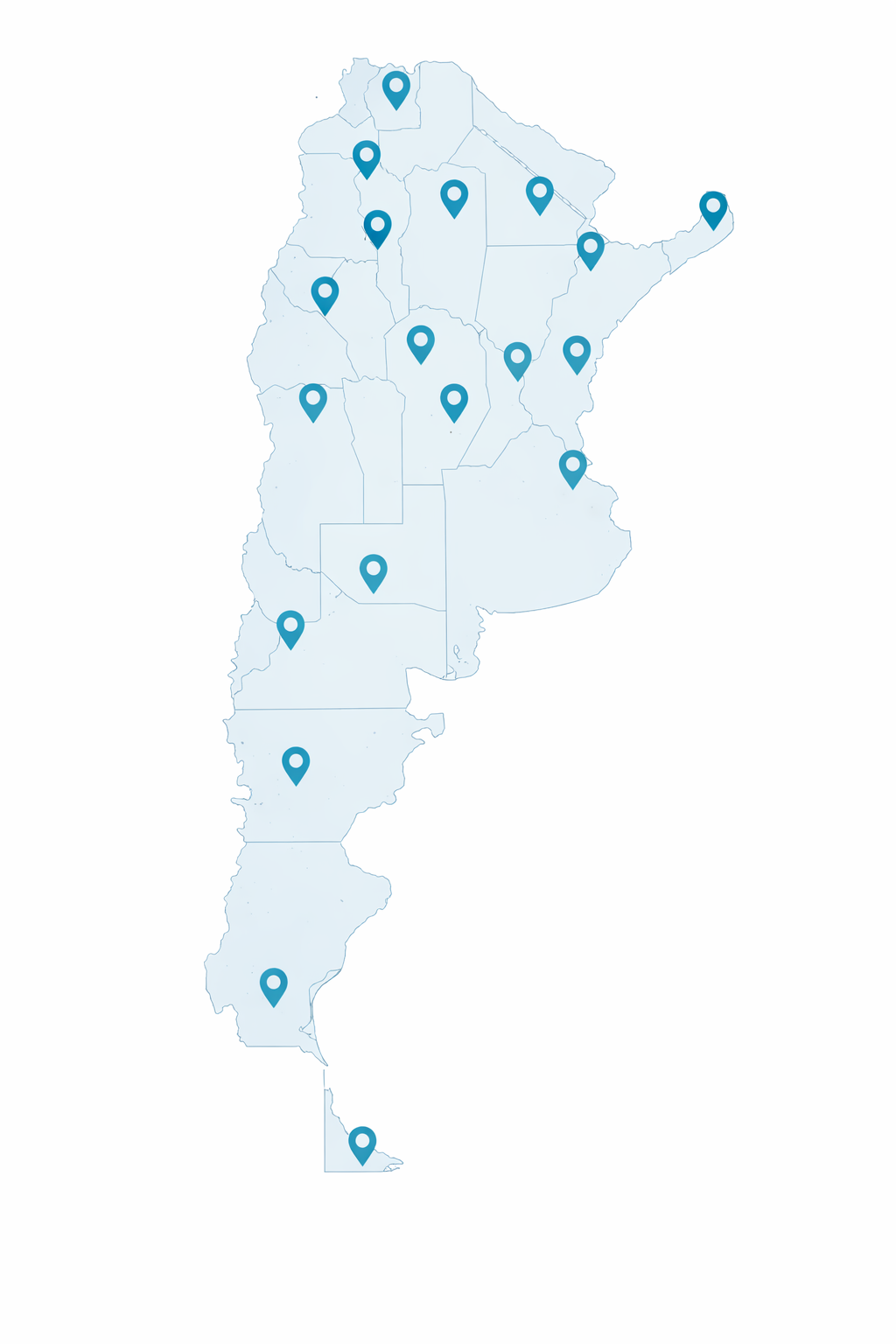 Mapa de cobertura Argentina